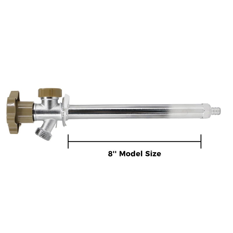 Himaweek 8-inch Anti-Siphon Frost Free Sillcock, Quater Turn 3/4-Inch Hose Bibb x 1/2-Inch PEX End,No Lead Brass Valve Frost Proof Outdoor Faucet Spigot - Image 3