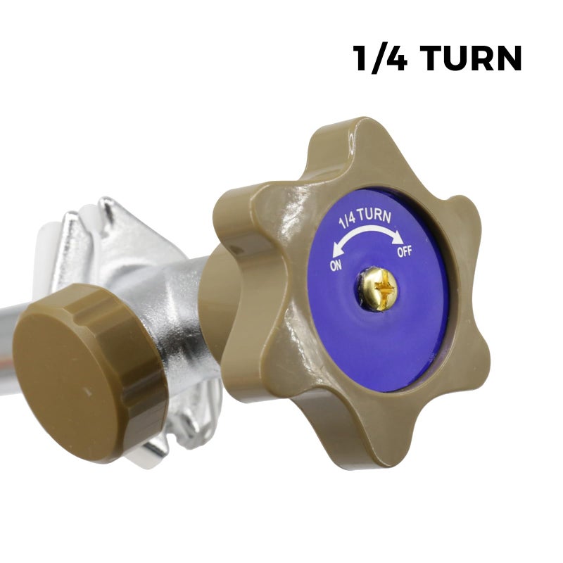 Himaweek 8-inch Anti-Siphon Frost Free Sillcock, Quater Turn 3/4-Inch Hose Bibb x 1/2-Inch PEX End,No Lead Brass Valve Frost Proof Outdoor Faucet Spigot - Image 2