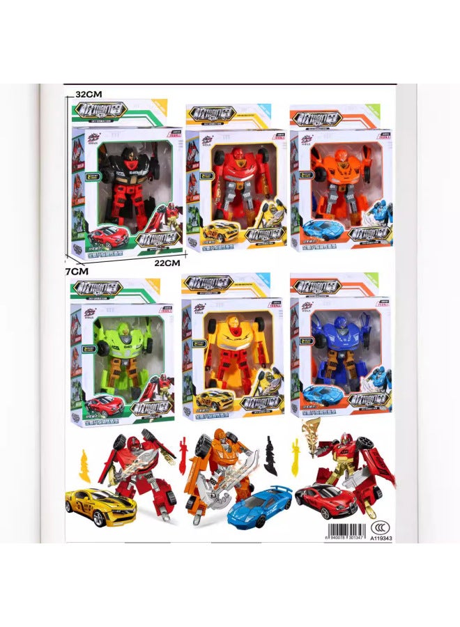 Deformation Toy Robot Car Wasp Optimus Warrior Hand-made Robot Boy Model Toy Gift Box-Color:R27 Deformed Red Bee - Image 1