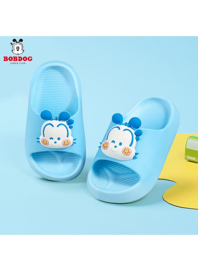 Bobdog Children's Slippers, Boys And Girls, Baby Soft-soled Indoor And Outdoor Summer Sandals, Light Blue, Size 160 - Image 1
