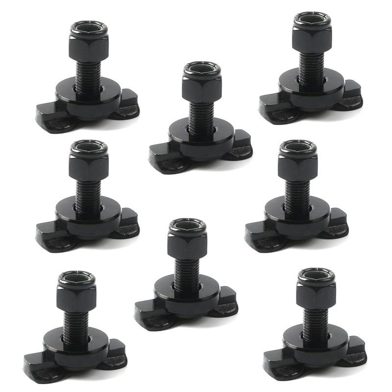8Pack LTrack Double Lug Threaded Stud Fitting HeavyDuty Bolt Down Anchor Points for Truck Bed Trailer Cargo Pickup RV ATV Used with LTrack Rails