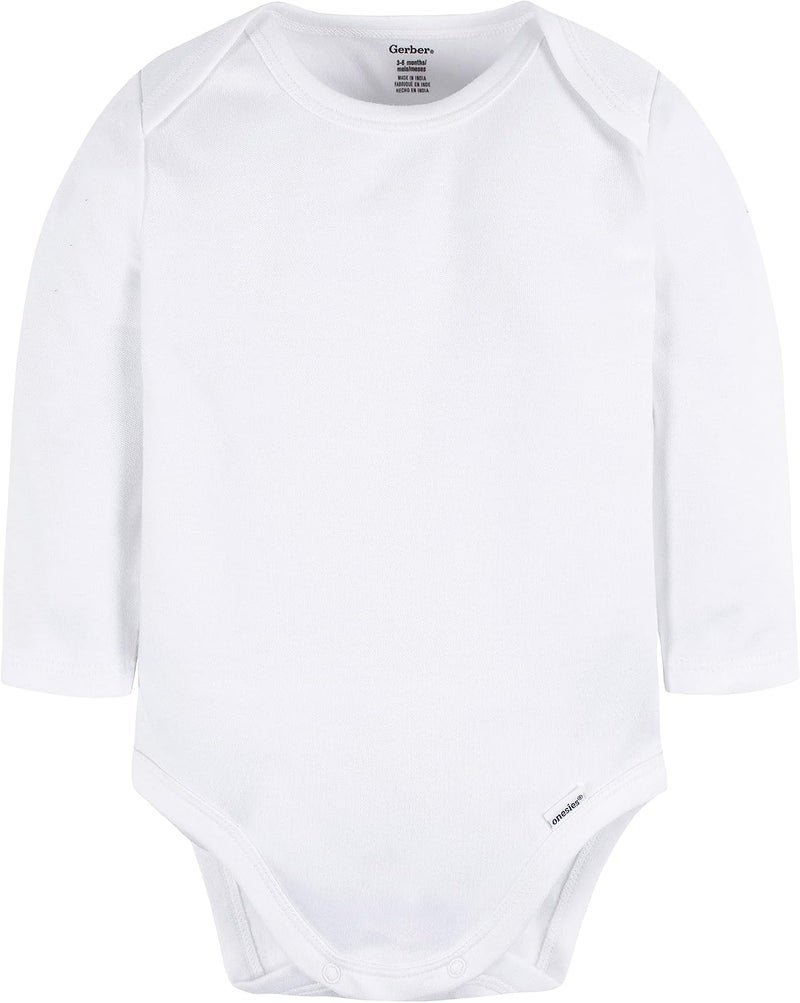 جربر Gerber Unisex Baby Long Sleeve Solid Onesies Multi-pack Interlock 180 Gsm Baby and Toddler Bodysuits (pack of 5) - Image 2