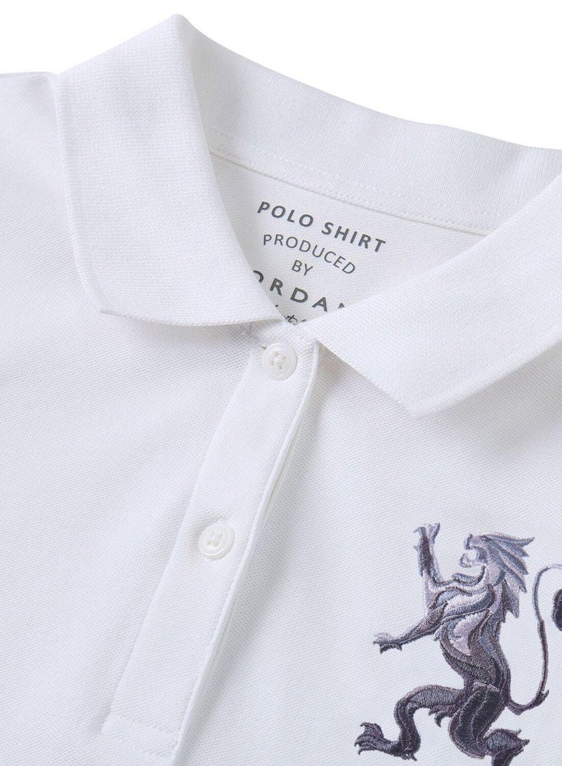 GIORDANO Women’s Slim Fit Embroidered 3D Lion Polo - Image 3
