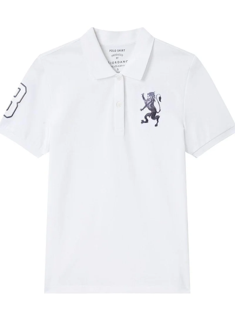 Giordano Women’s Slim Fit Embroidered 3D Lion Polo