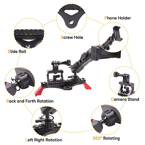 JHD-TOGO Phone & GoPro Holder-Slide Rail, Compatible with iPhone, Adjustable, Aluminum Alloy + ABS Material, Easy Installation - Image 4