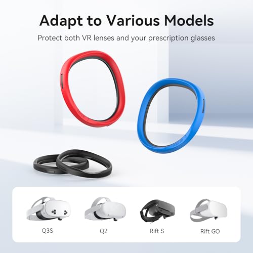 AMVR Glasses Spacer Compatible with Oculus Quest 3S/Quest 2/Rift S Accessories, Soft Silicone Anti-Scratch Ring, Protect VR Lens and Prescription Glasses from scratchings（Not Compatible with Quest 3） - Image 2