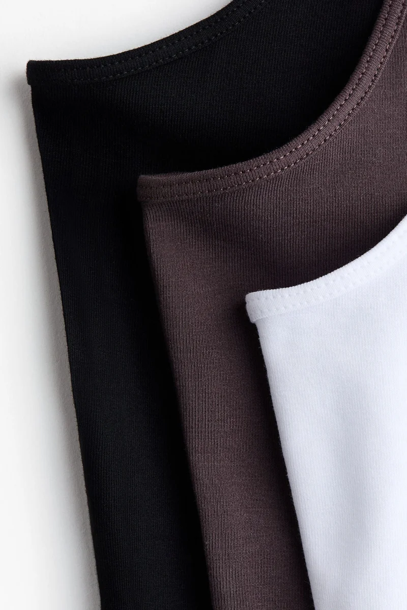 H&M 3-pack cotton strappy tops