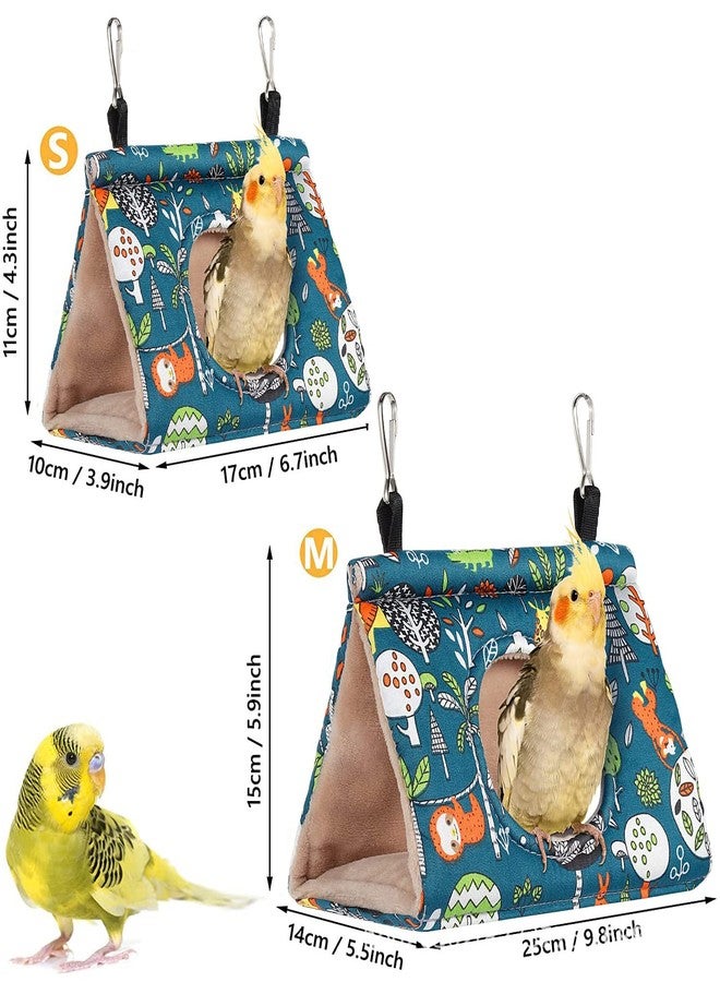 PETANGEL Winter Warm Bird Nest House Hanging Hammock Velvet Shed Hut Finch Cage Plush Fluffy Birds Hideaway Sleeping Bed for Hamster Parrot Parakeet Cockatiels Budgies Cockatoo Lovebird (Size: S) - Image 2
