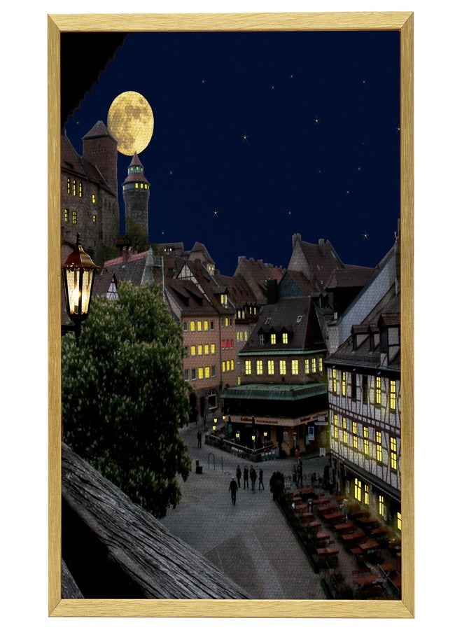 CANFRAVAS 8x10 Solid Wood Canvas Floater Frame, Wood Floating Frames, Floater Frame for 0.6"-0.8" Deep Canvas Paintings (8"x10", Gold) - Image 2