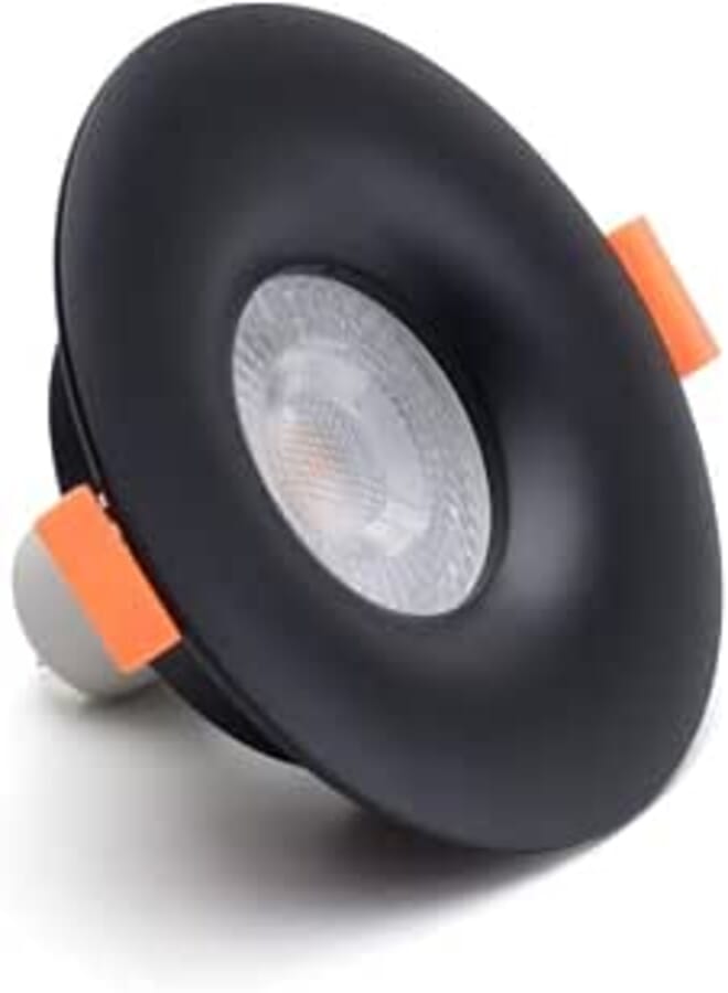 Lamps LM-LM-026-CIRCLE: Modern Black Round Recessed Ceiling Spotlight for Contemporary Interiors