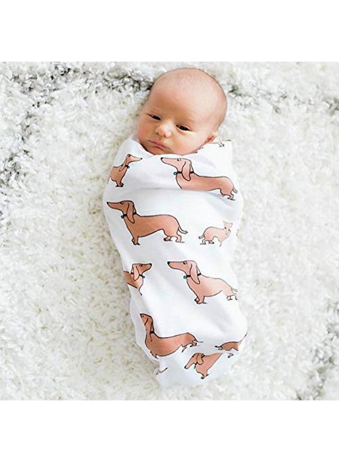 Culclendy Doxie Swaddle Sack for Newborn, Dachshund Cocoon, Weiner Dog Swaddle with Headband, Boy Sleep Sack, Baby Boy Cocoon Swaddle, Cocoon Sack, Newborn Hospital Photos - Image 2