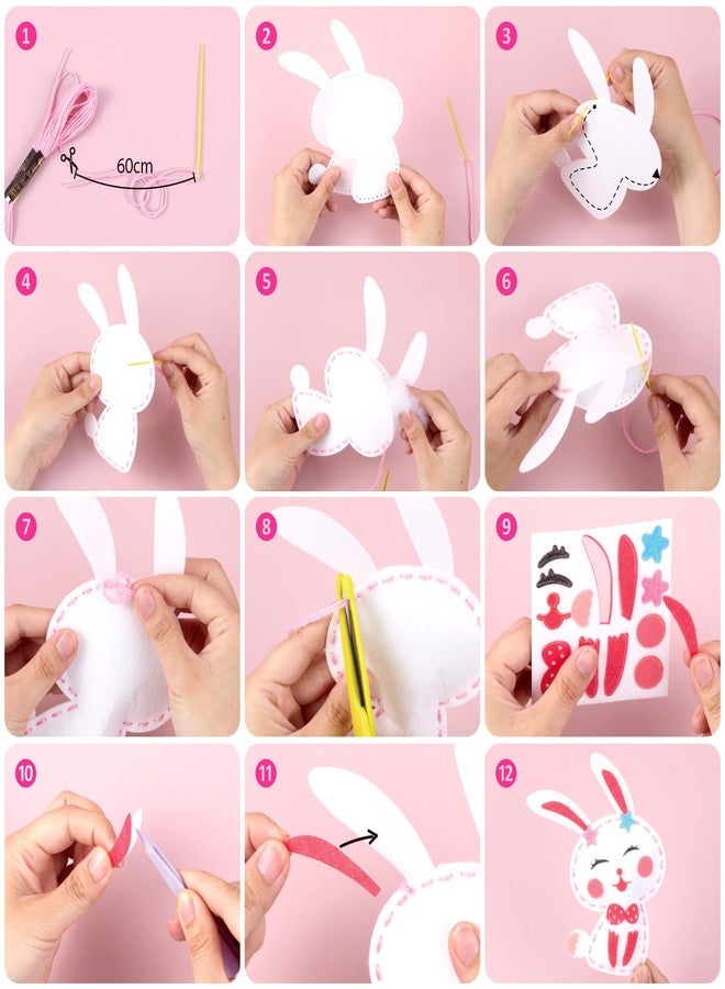 Funtopia Sewing Kit for Kids, 10 Easy DIY Projects of Stuffed Animal with Guiding Book, Beginners Sewing Toys and Birthday Gift for Girls Boys, Felt Arts and Crafts for Kids Ages 5-8 8-12 - Image 3