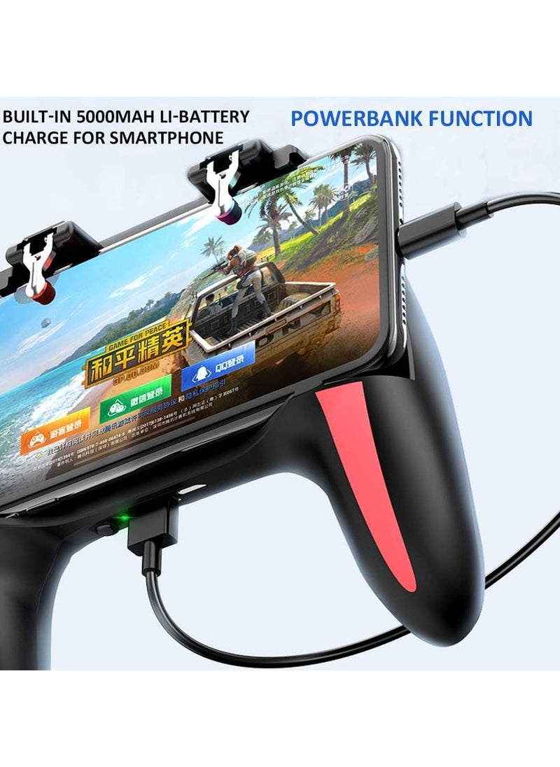 LIXES PUBG Mobile Controller, H10 Double Fan Cooling Mobile Gamepad, Rules of Survival Gaming Joysticks with Sensetive Shooting Feel, Compatible with 4.7-6.0 inch Phone Accessories  - Image 3