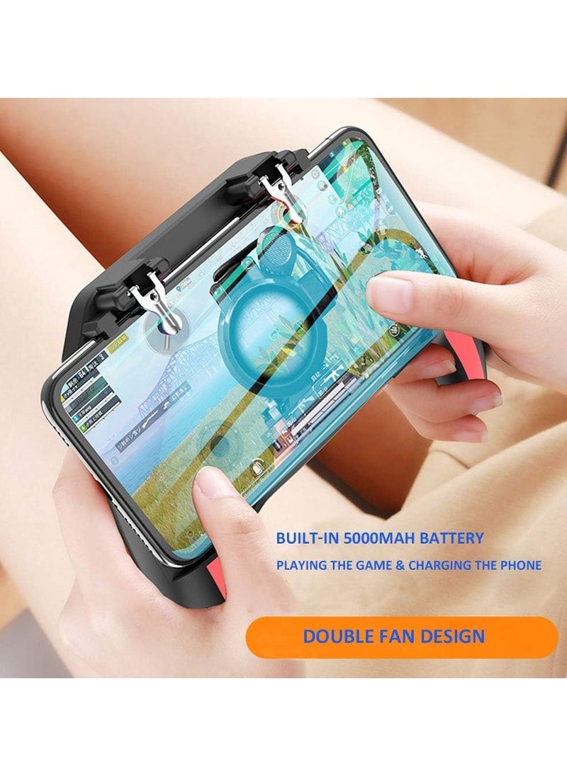 LIXES PUBG Mobile Controller, H10 Double Fan Cooling Mobile Gamepad, Rules of Survival Gaming Joysticks with Sensetive Shooting Feel, Compatible with 4.7-6.0 inch Phone Accessories  - Image 4