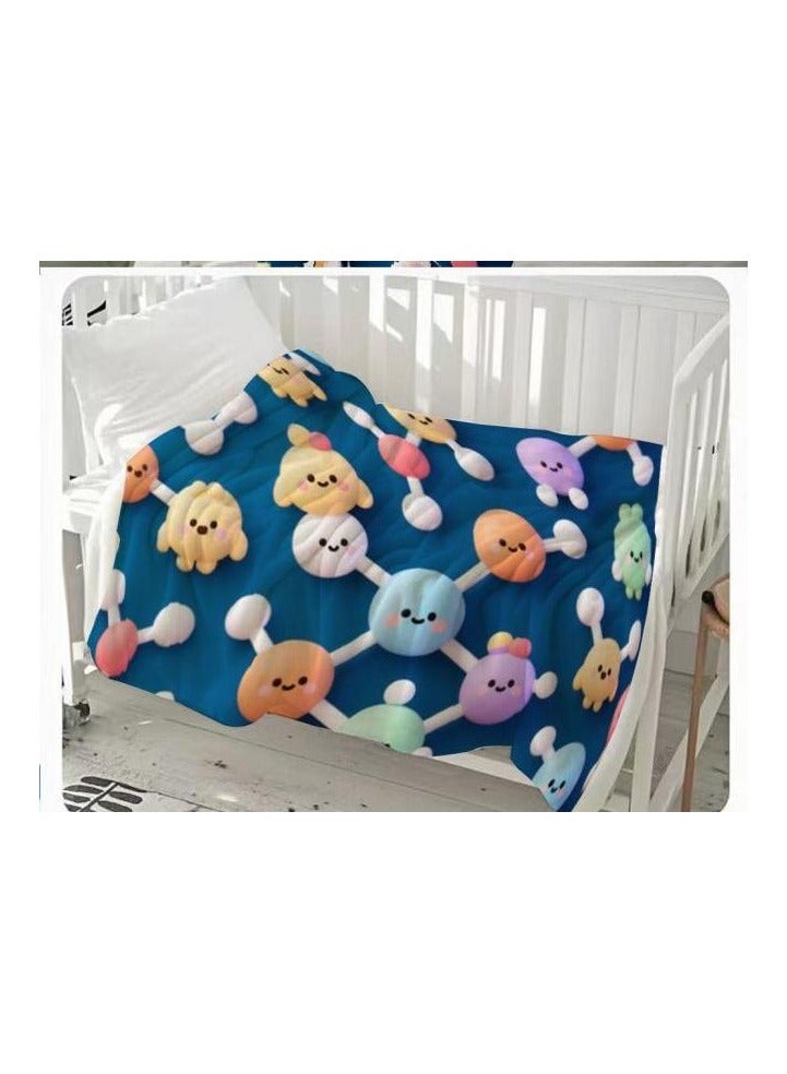 عام بطانية رقيقة من الفانيلا (دافئة ومريحة، ومناسبة للنوم واستخدام الألعاب وإزالة الغبار ومقاومة للرمل) 150 سم * 200 سم - 101 - Image 3