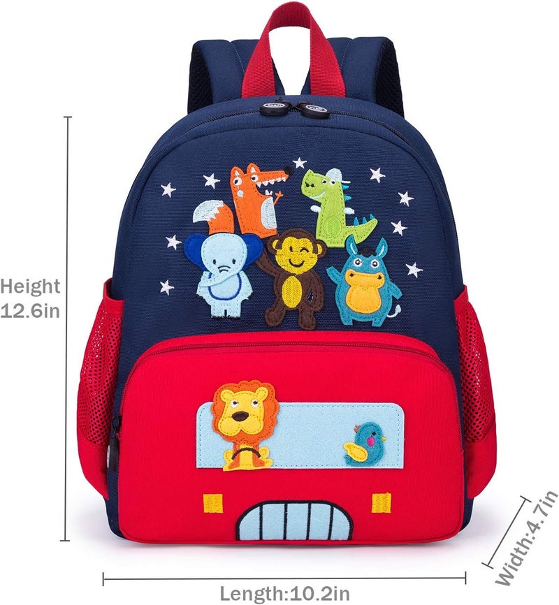 willikiva Cute Zoo Little 3d Backpack Kids Backpack for Boys and Girls Toddler Backpack Waterproof Preschool (Red) - Image 2