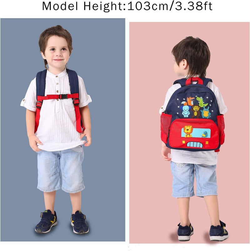 willikiva Cute Zoo Little 3d Backpack Kids Backpack for Boys and Girls Toddler Backpack Waterproof Preschool (Red) - Image 3