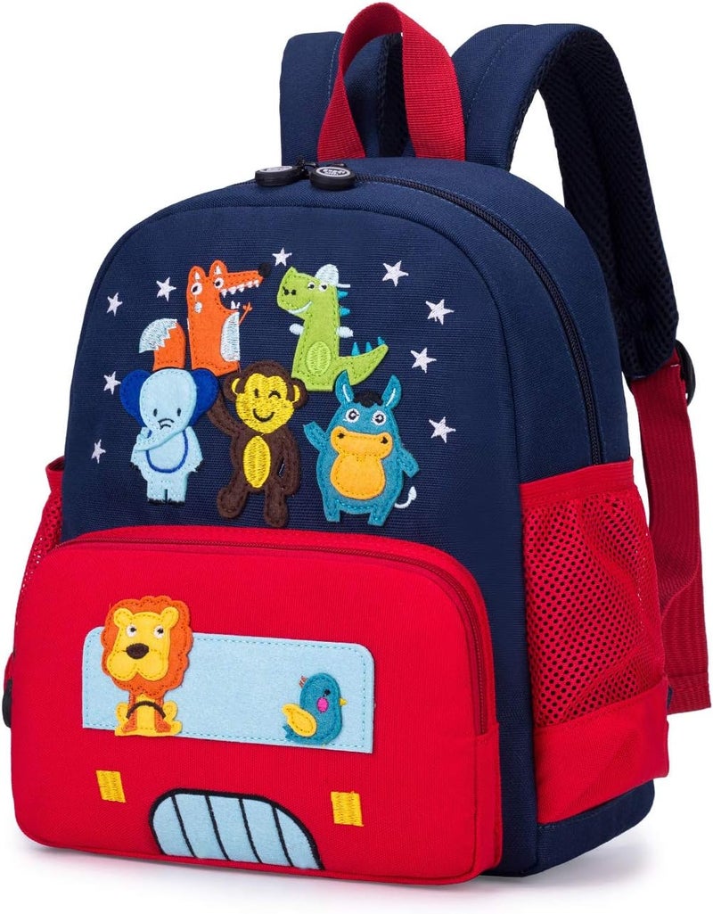 willikiva Cute Zoo Little 3d Backpack Kids Backpack for Boys and Girls Toddler Backpack Waterproof Preschool (Red) - Image 1