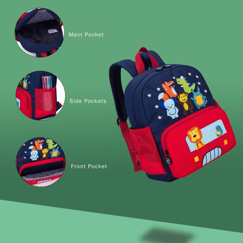 willikiva Cute Zoo Little 3d Backpack Kids Backpack for Boys and Girls Toddler Backpack Waterproof Preschool (Red) - Image 5