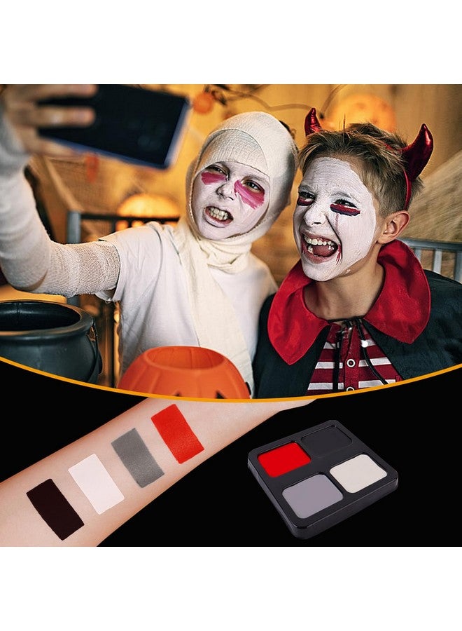 SOMGKINE Face Painting Kit, Black White Red Gray Face Paint, Face Paint Crayons, Face Body Painting Kit For Halloween Clown Makeup, Cosplay, Costume, Sfx Special Effect - Image 5