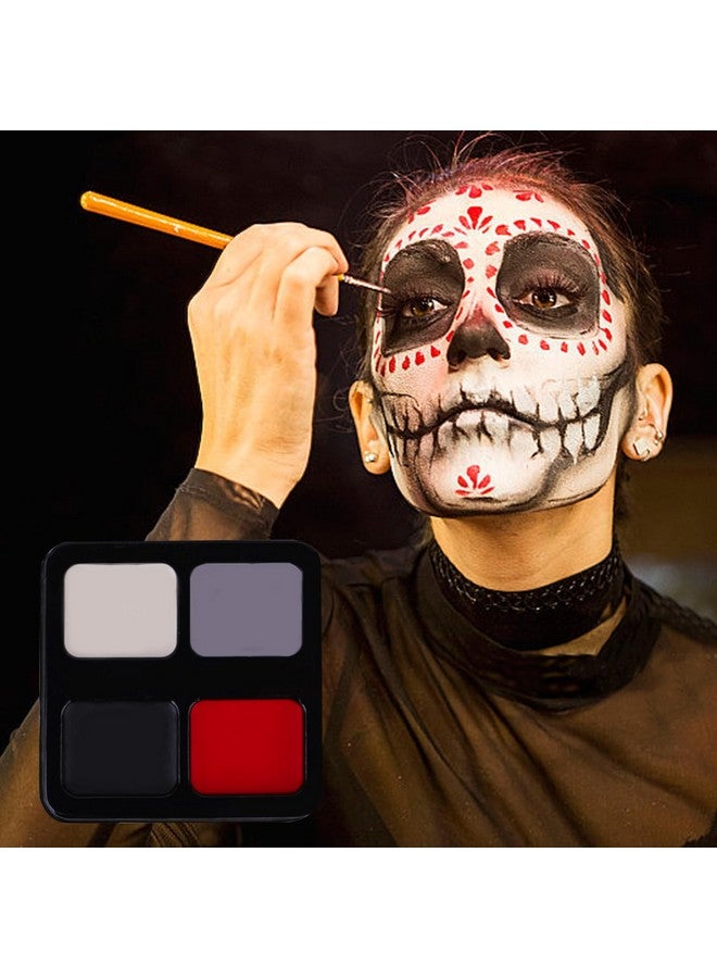 SOMGKINE Face Painting Kit, Black White Red Gray Face Paint, Face Paint Crayons, Face Body Painting Kit For Halloween Clown Makeup, Cosplay, Costume, Sfx Special Effect - Image 1