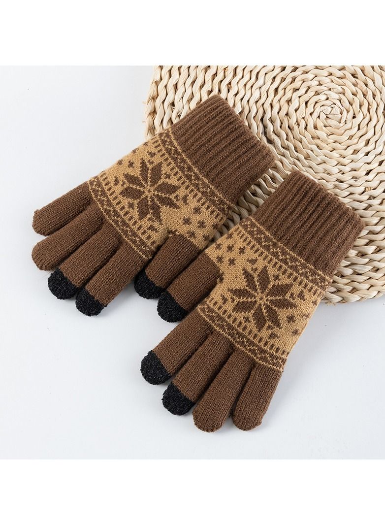 Loquat Solid Knit Gloves 