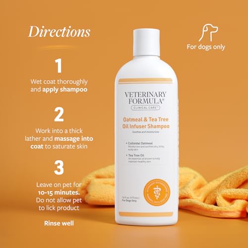 Veterinary Formula Clinical Care Dog Shampoo with Oatmeal and Tea Tree Oil, 16 oz – Gentle Shampoo for Dogs with Dry Skin, Soothes and Adds Moisture to Skin and Coat - Image 5