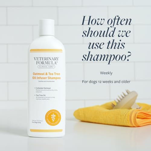 Veterinary Formula Clinical Care Dog Shampoo with Oatmeal and Tea Tree Oil, 16 oz – Gentle Shampoo for Dogs with Dry Skin, Soothes and Adds Moisture to Skin and Coat - Image 4