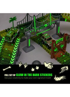 Generic Dinosaur Glow In The Dark Race Train Track Toy For Boys & Girls Ages 3, 4, 5, 6, And 7, Let Your Kidsimagination Bring Dino Journey Adventure To Life (159 Pcs) Dinomaniacs By Jitterygit  - Image 3