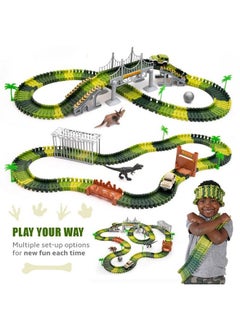 Generic Dinosaur Glow In The Dark Race Train Track Toy For Boys & Girls Ages 3, 4, 5, 6, And 7, Let Your Kidsimagination Bring Dino Journey Adventure To Life (159 Pcs) Dinomaniacs By Jitterygit  - Image 4