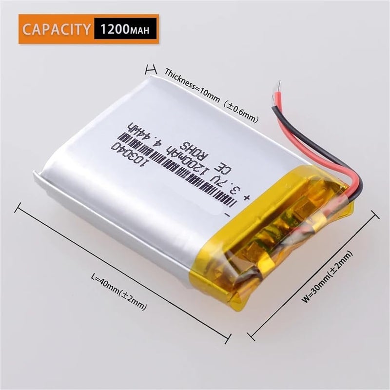 3 7 فولت 1200 مللي أمبير بطارية قابلة لإعادة الشحن 1 قطعة اللون 1 0 3P - Image 4