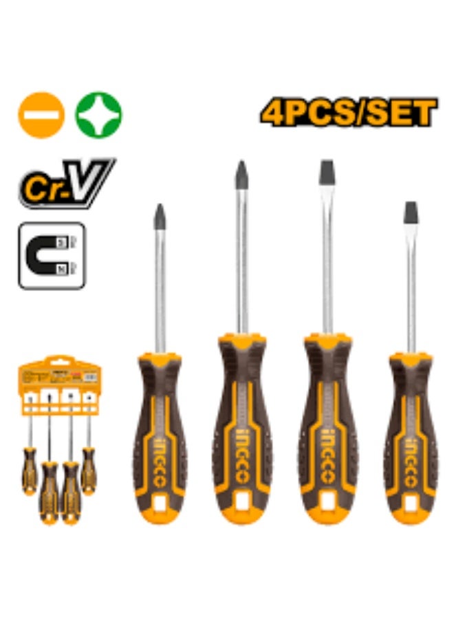 إنجكو طقم مفك 4 قطع يد كاوتش - Image 2