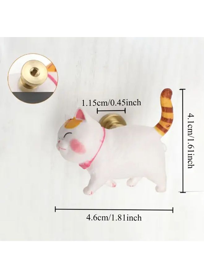 مقابض خزانة القطط بالطراز الإسكندنافي مجموعة سحب كرات صفراء وبيضاء للقطط الصفراء - Image 3