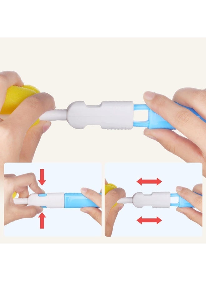 erorex 6 Pcs Baby Bottle Cleaning Brushes Set with Nipple Cleaner and Sponge Brush for Milk Bottles and Breast Pumps - Image 5