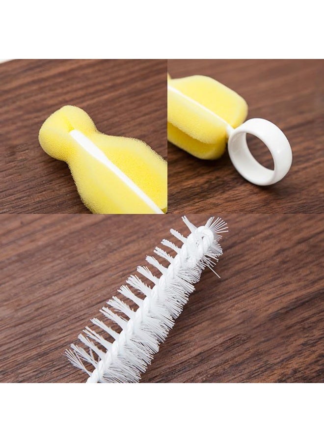 erorex 6 Pcs Baby Bottle Cleaning Brushes Set with Nipple Cleaner and Sponge Brush for Milk Bottles and Breast Pumps - Image 4