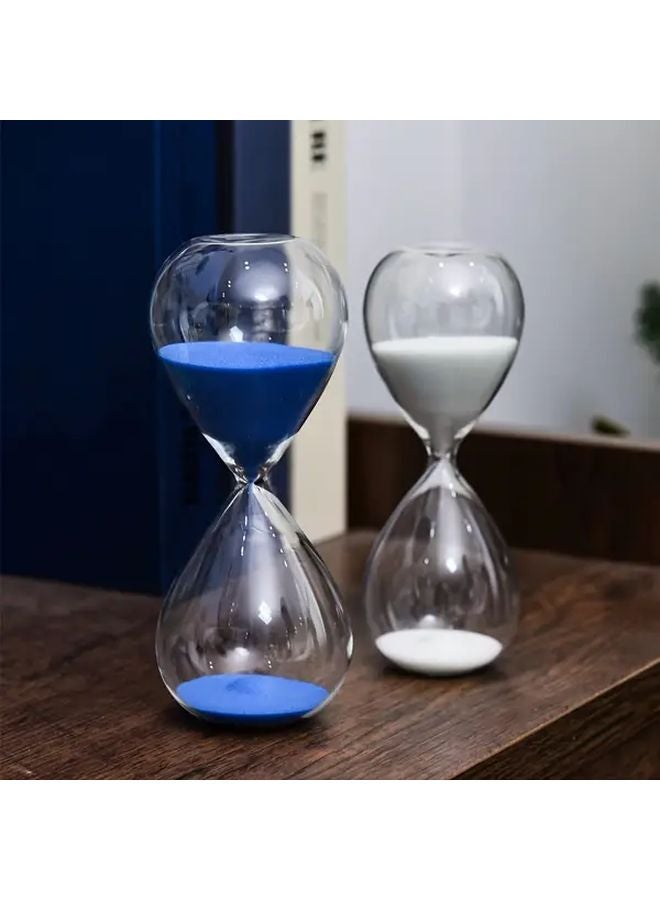 Black 5 Minute Sand Timer Decorative Glass Timepiece For Desk Office Living Room - Image 2