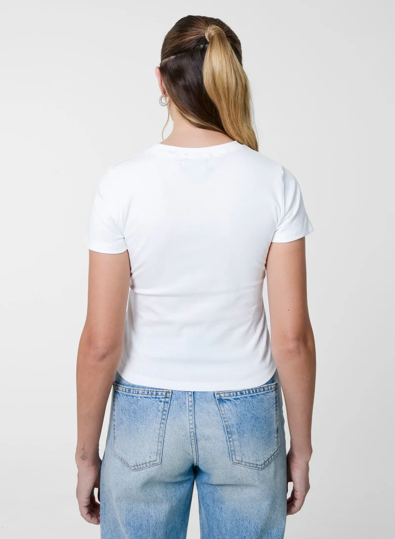 Pink Vanilla Diamante Strawberry Bow Tee