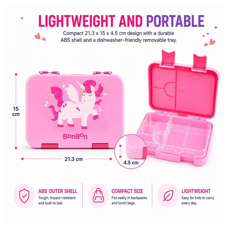 BonBon - 4-6 Compartment Lunchbox - Unicorn - Image 5