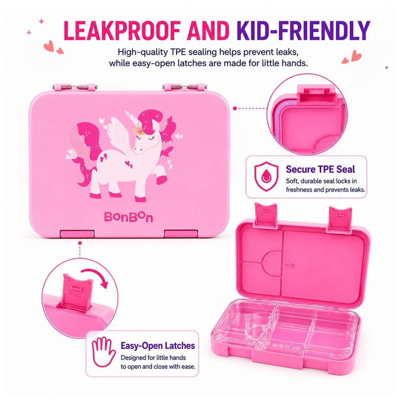 BonBon - 4-6 Compartment Lunchbox - Unicorn - Image 3