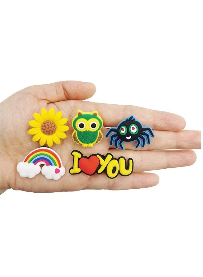 Shoe Decoration Charms for Crocs, 100 Pcs Random Pins for Crocs Shoes Sandals Buckle Party Birthday Gift Charms Bracelet Wristband Decorations for Adult Men Women Kids - Image 5