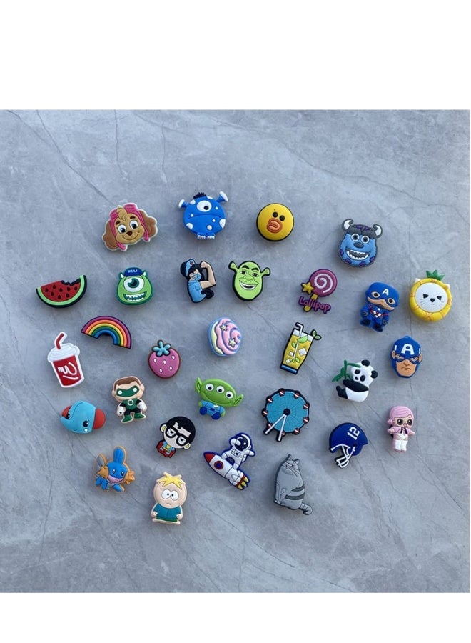 Shoe Decoration Charms for Crocs, 100 Pcs Random Pins for Crocs Shoes Sandals Buckle Party Birthday Gift Charms Bracelet Wristband Decorations for Adult Men Women Kids - Image 3
