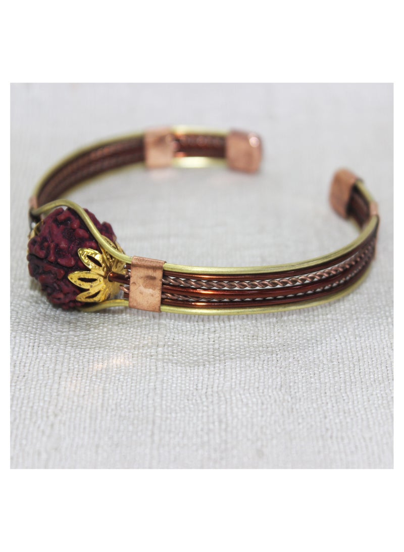Pure Copper 5 Mukhi Rudraksha bracelet | 02 - Image 2