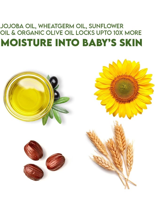 WBM Care Baby Oil | Moisturizing Baby Massage Oil | Mineral Oil-Free with 100% Natural Ingredients and Vitamin E | 10 oz for gentle care and nourishment - Image 3