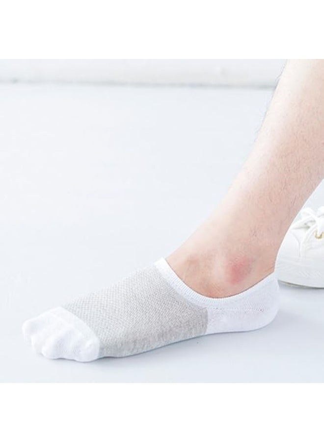 JZS Mens Ankle Athletic Socks, Low Cut Breathable Running Socks, Comfort Sports Trainer Socks, Cotton Casual Non-Slip No Show Socks for Men and Women, Invisible Crew Boat Socks, EUR43-48 - Image 5