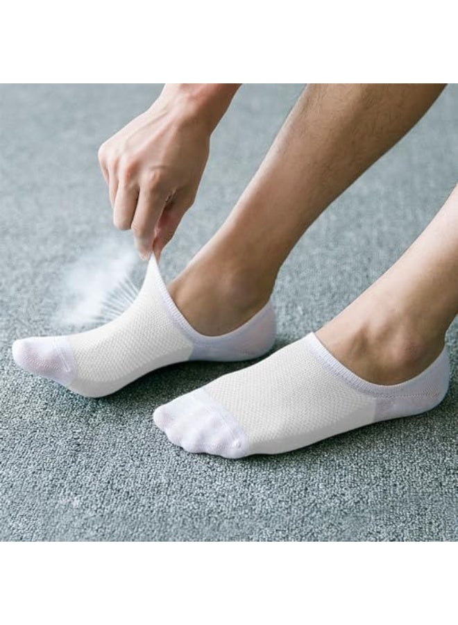 JZS Mens Ankle Athletic Socks, Low Cut Breathable Running Socks, Comfort Sports Trainer Socks, Cotton Casual Non-Slip No Show Socks for Men and Women, Invisible Crew Boat Socks, EUR43-48 - Image 4