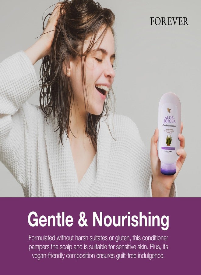 Forever فوريفر ليفينغ - بلسم الألوة جوجوبا - عناية مرطبة للشعر مع الألوة فيرا، جوجوبا وثلاث زيوت - تركيبة خفيفة - 10 أونصة سائلة - Image 5