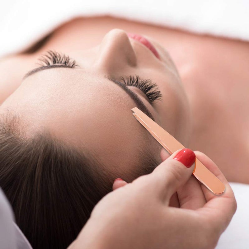 Calary Arroyner 3Pcs Eyelashes Tool Fake Lash Applicator Lash Tools Fake Eyelashes Scissors (Rose Golden) - Image 5