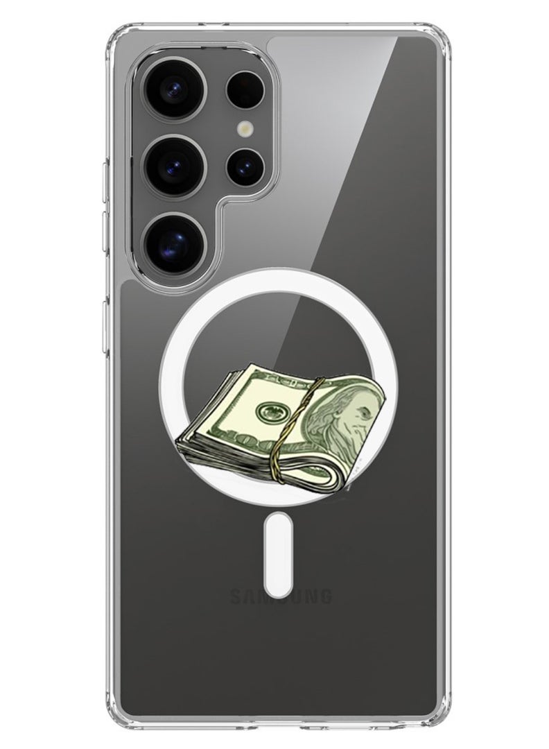 Theodor Magnetic Case for Samsung Galaxy S25 Ultra 6.9-inch Compatible with MagSafe Wireless Charging, Shockproof Phone Bumper Cover Cash Sticker - Image 1