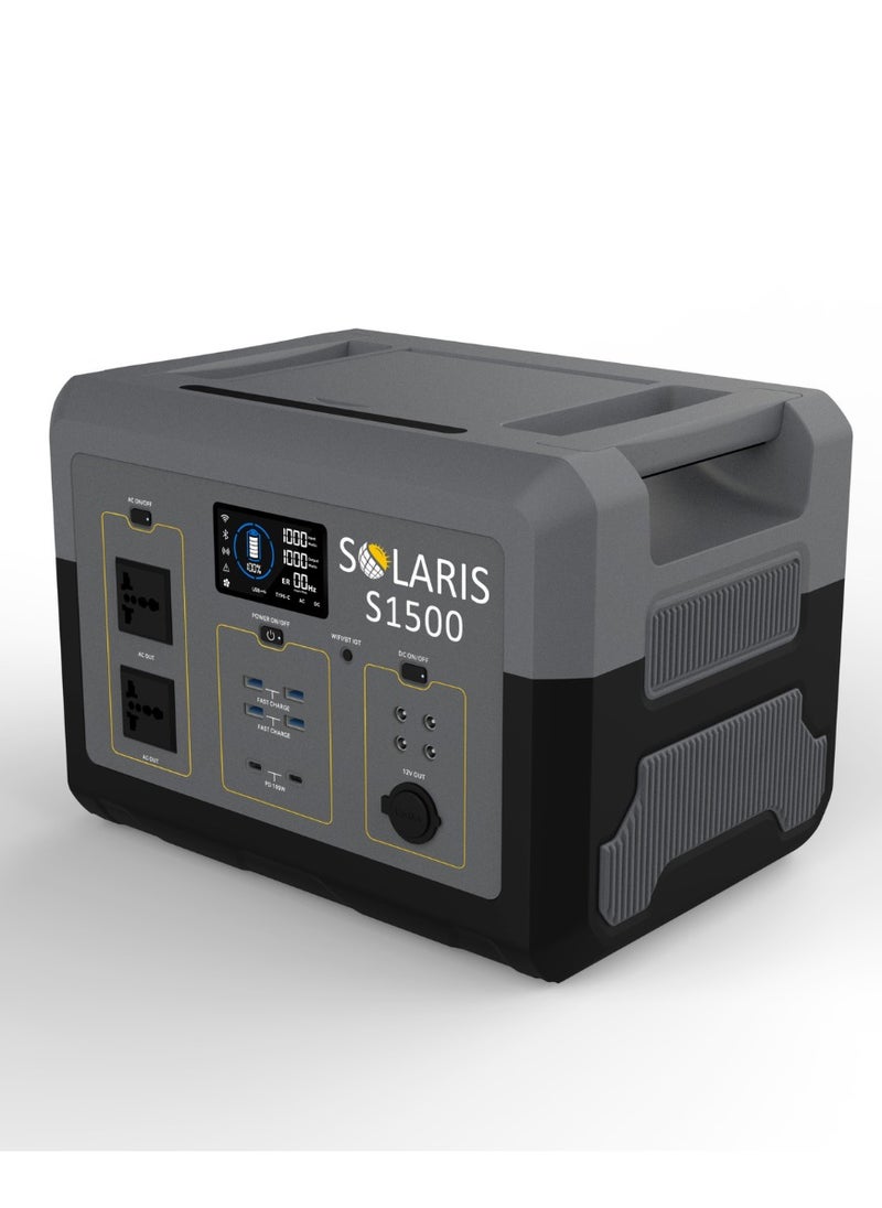 Solaris Solutions Solaris Portable Power Station S1500 1280Wh 400,000mAh 1500W Solar Generator 1.5Hrs to 100% LiFePO4 Battery  - Image 2