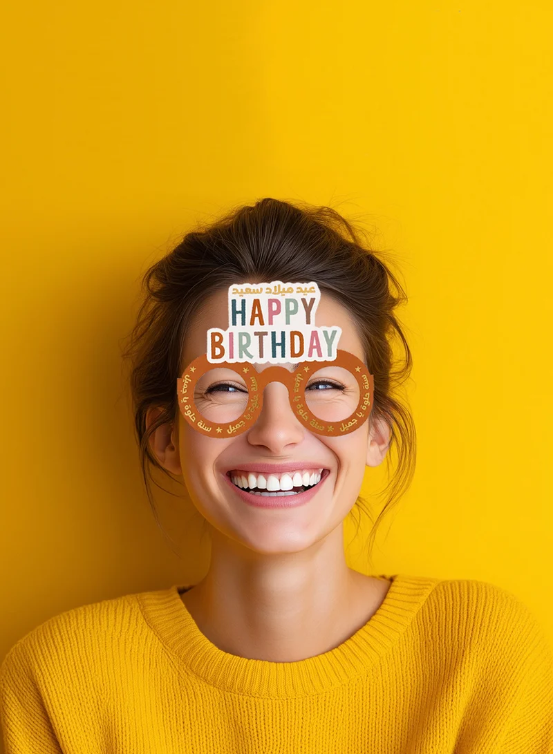 Little Majlis Greeting card – Emirati Happy Birthday Glasses